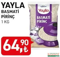 YAYLA BASMATİ PİRİNÇ 1 KG